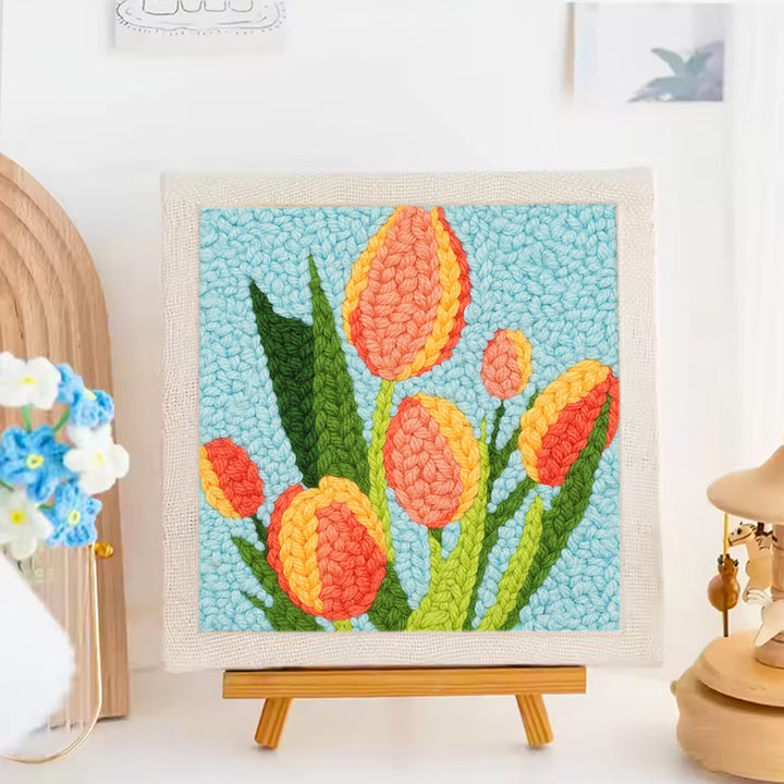 Tulip Buds Punch Needle Embroidery Kits