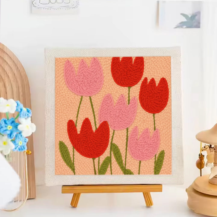 Simple Tulip Punch Needle Embroidery Kits