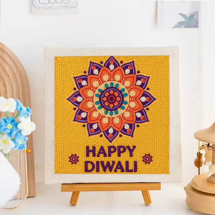 Happy Diwali Punch Needle Embroidery Kits