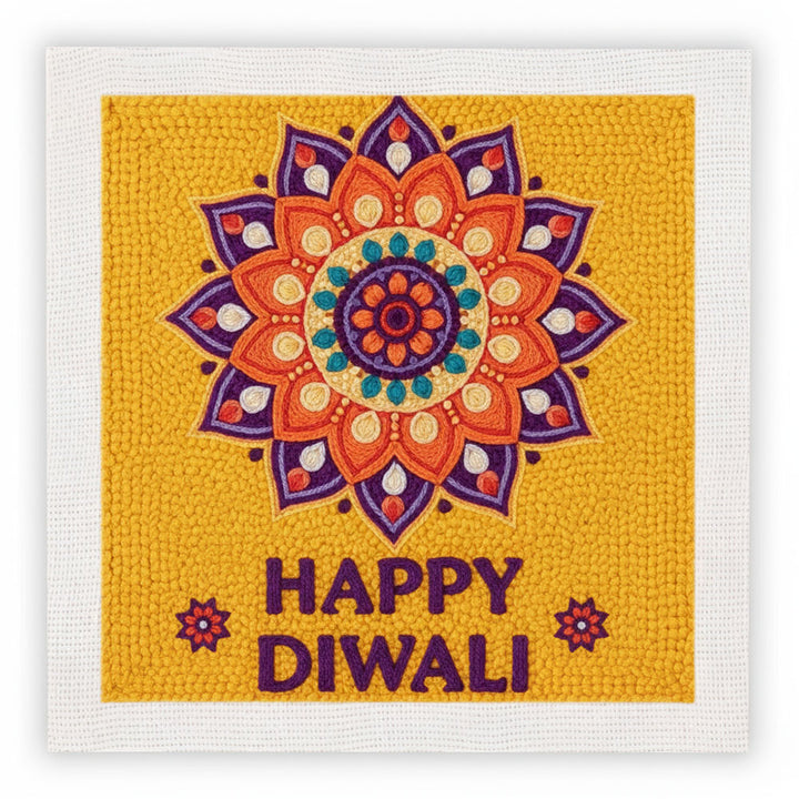 Happy Diwali Punch Needle Embroidery Kits