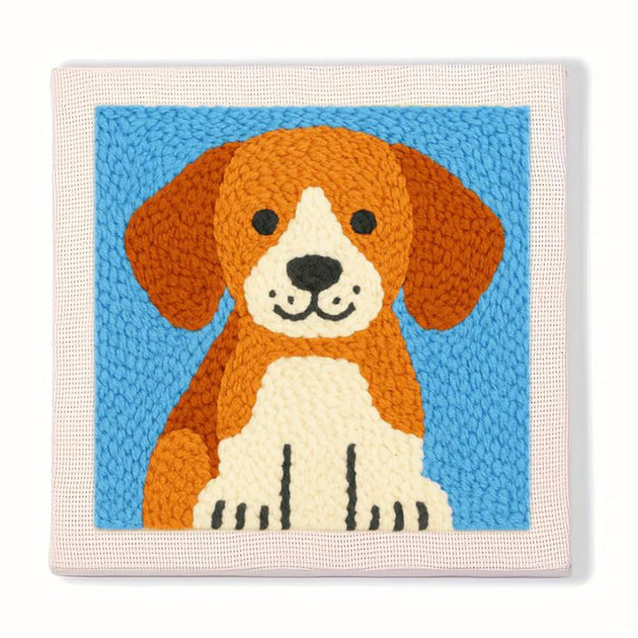 Friendly Puppy Punch Needle Embroidery Kits