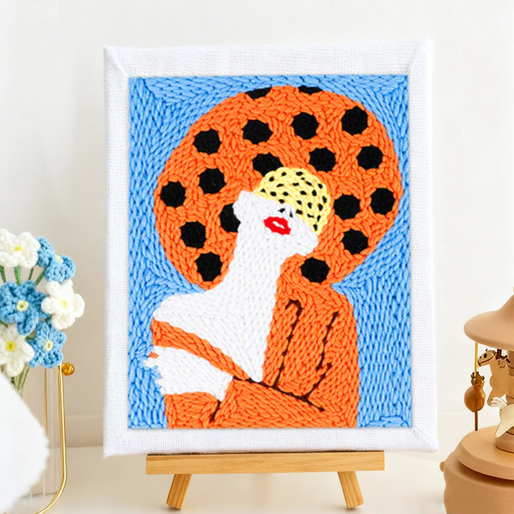 Polka Dot Women Punch Needle Embroidery Kits