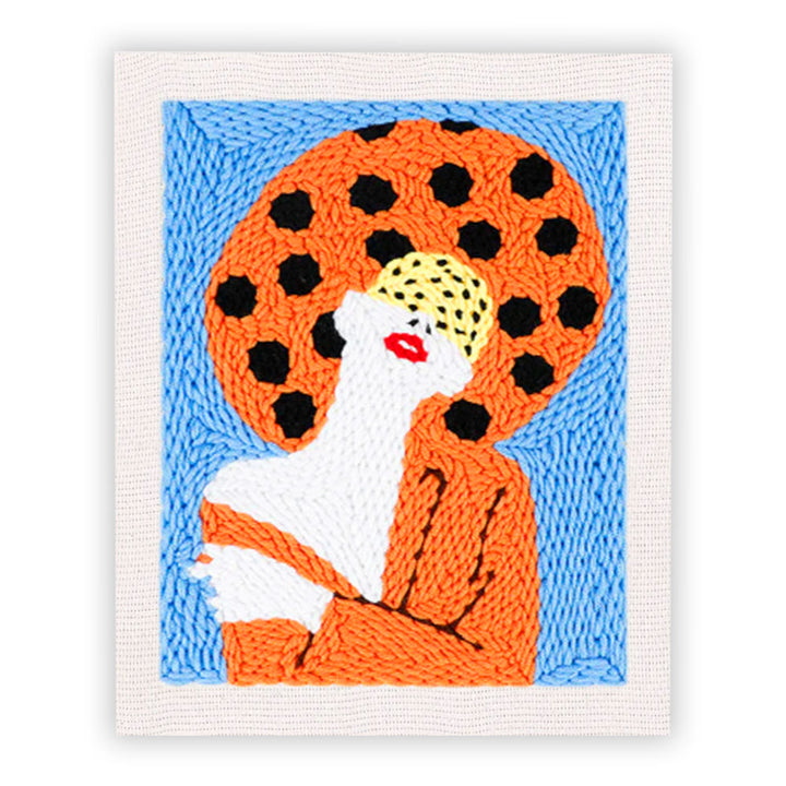 Polka Dot Women Punch Needle Embroidery Kits