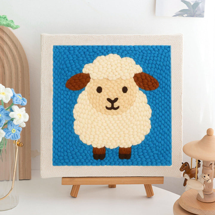 Fluffy Lamb Punch Needle Embroidery Kits
