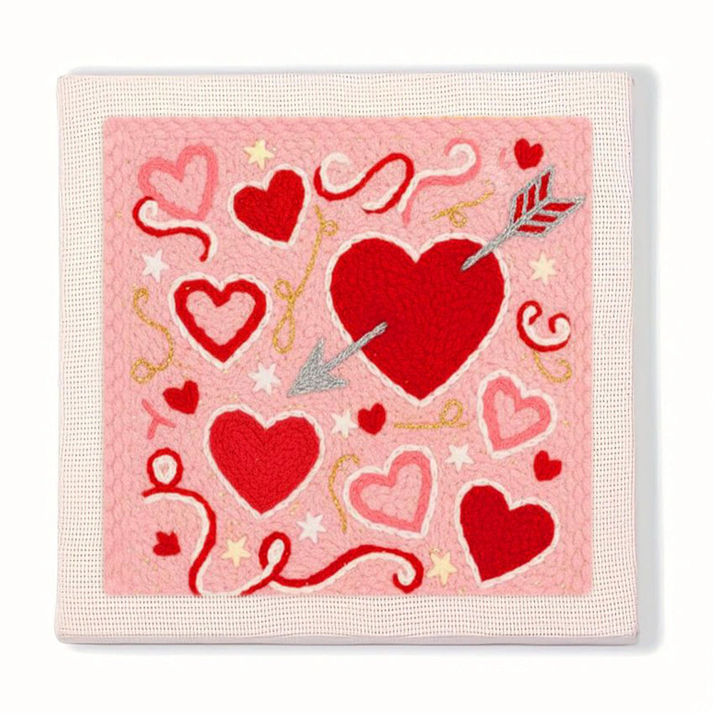 Hearts & Cupid's Arrow Punch Needle Embroidery Kits