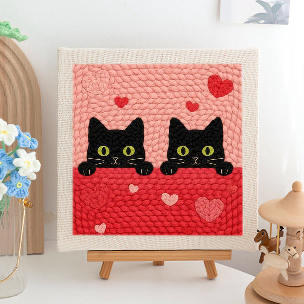 The Curious Black Cats Punch Needle Embroidery Kits