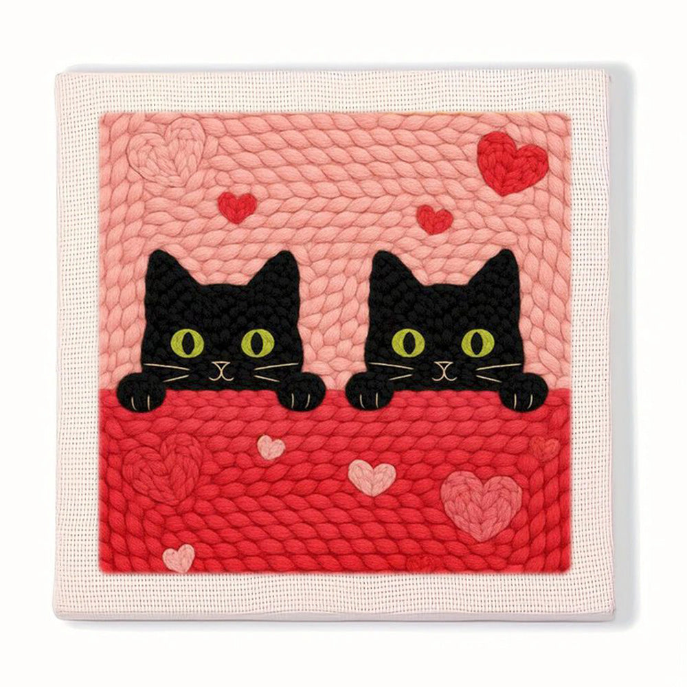 The Curious Black Cats Punch Needle Embroidery Kits