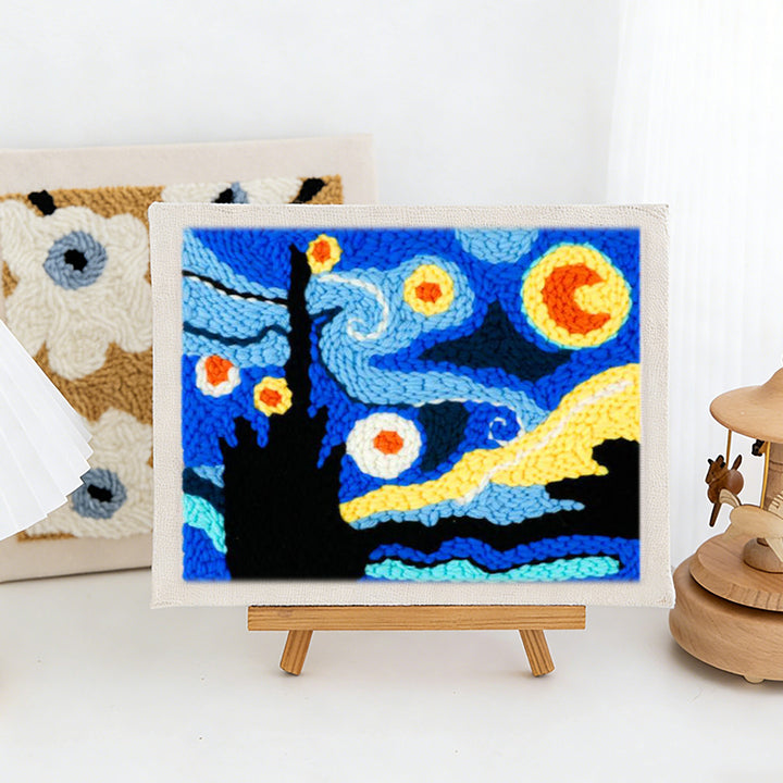 Starry Night Knit Punch Needle Embroidery Kits
