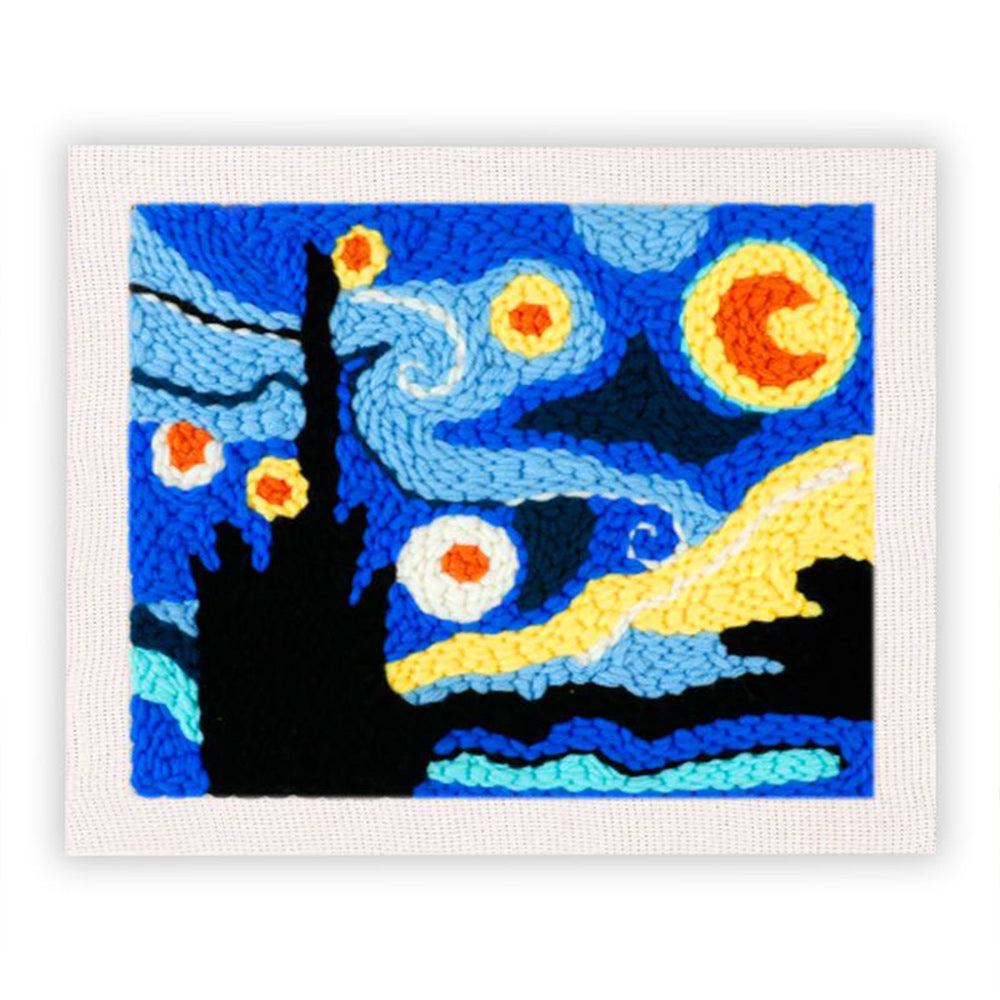 Starry Night Knit Punch Needle Embroidery Kits
