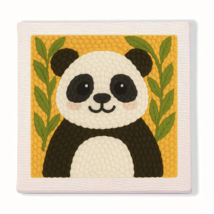 Cheerful Panda Punch Needle Embroidery Kits