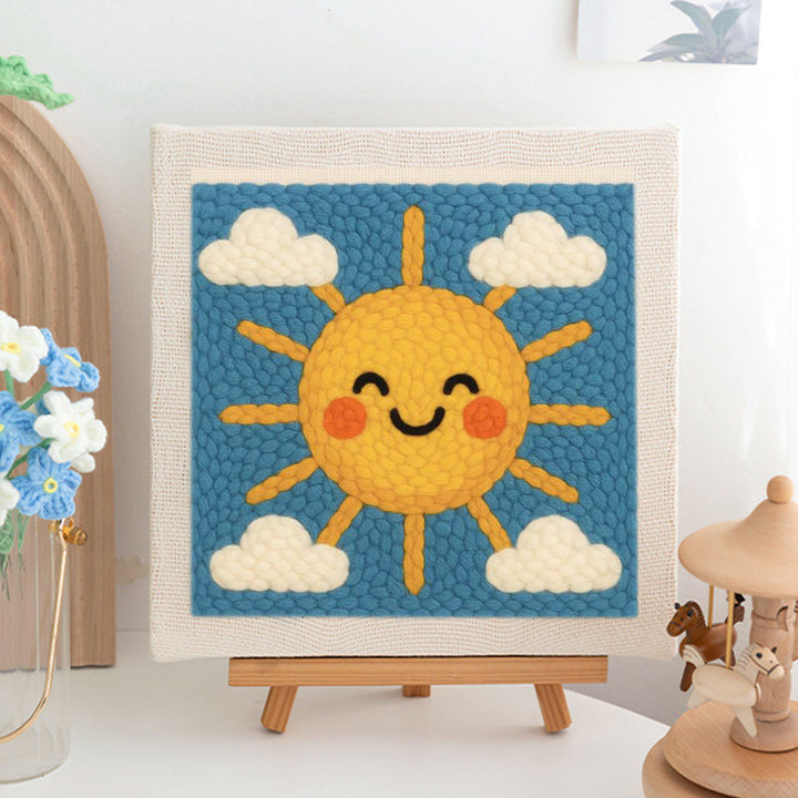 Smiling Sun Punch Needle Embroidery Kits