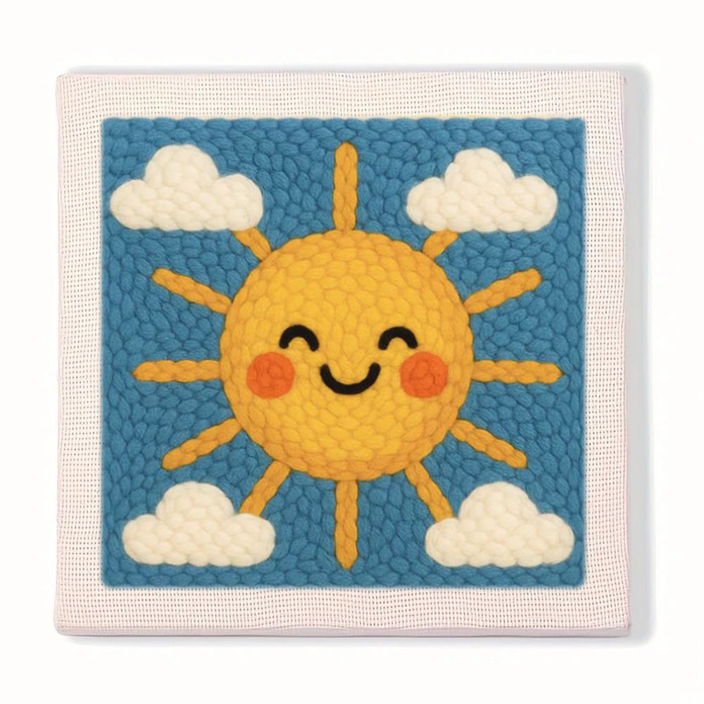 Smiling Sun Punch Needle Embroidery Kits