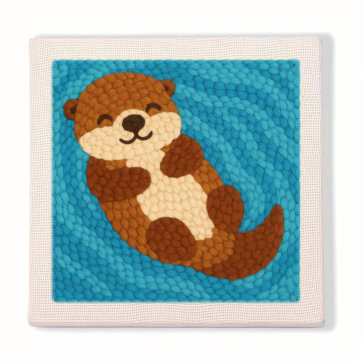 Relaxed Otter Punch Needle Embroidery Kits