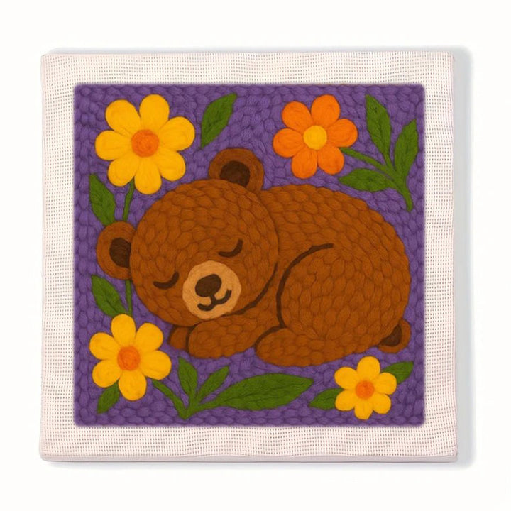 Sleeping Bear Punch Needle Embroidery Kits