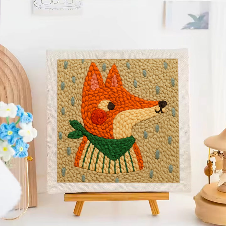 Scarf Fox Punch Needle Embroidery Kits