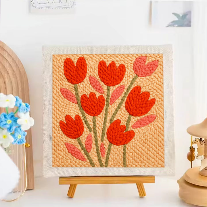 Love Tulips Punch Needle Embroidery Kits