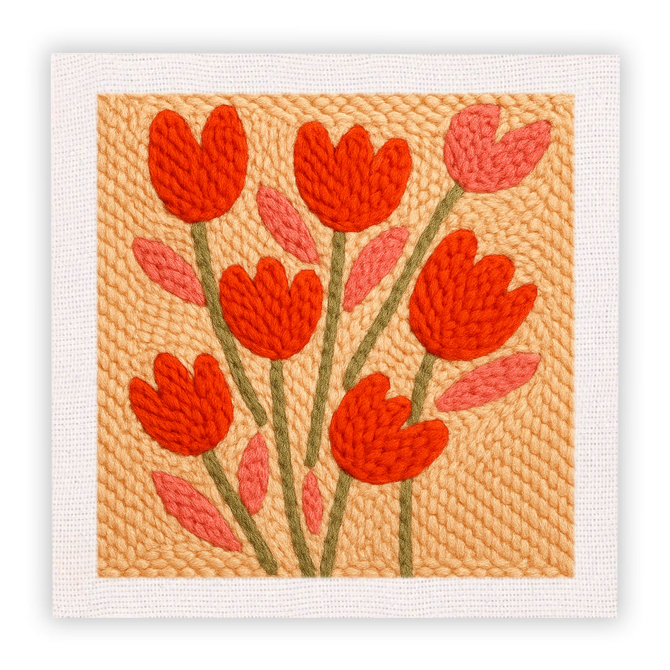 Love Tulips Punch Needle Embroidery Kits