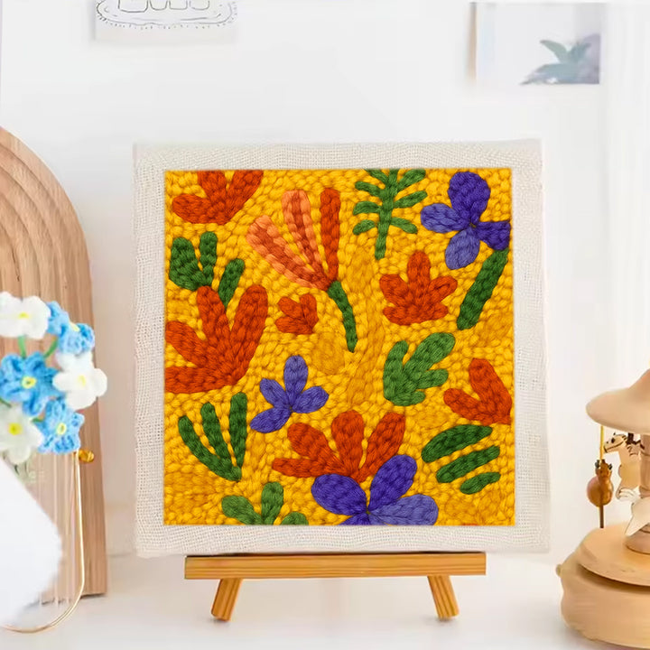 Colorful Flowers Punch Needle Embroidery Kits