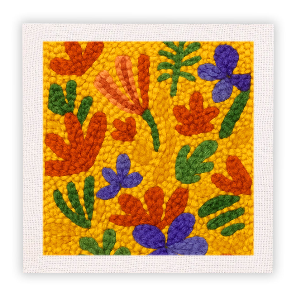 Colorful Flowers Punch Needle Embroidery Kits