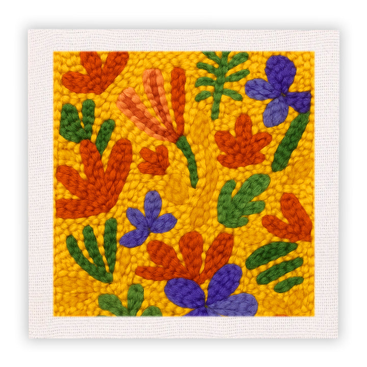 Colorful Flowers Punch Needle Embroidery Kits
