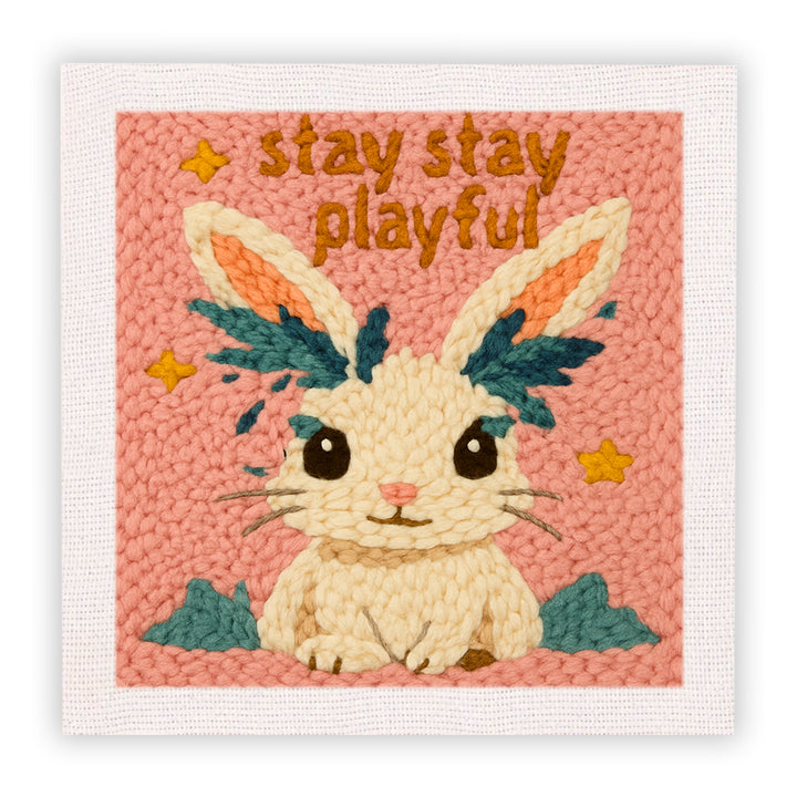Playful Bunny Punch Needle Embroidery Kits