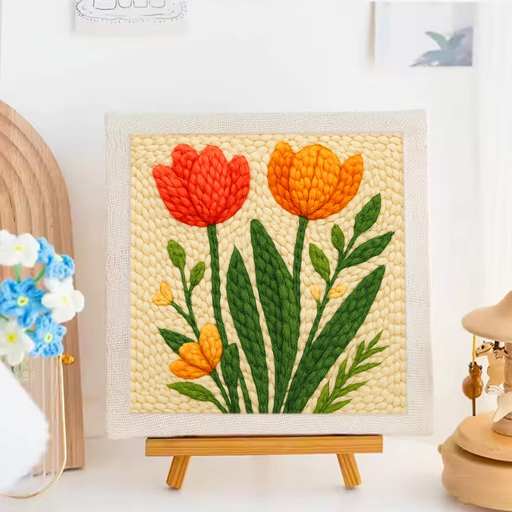 Tulips Art Punch Needle Embroidery Kits