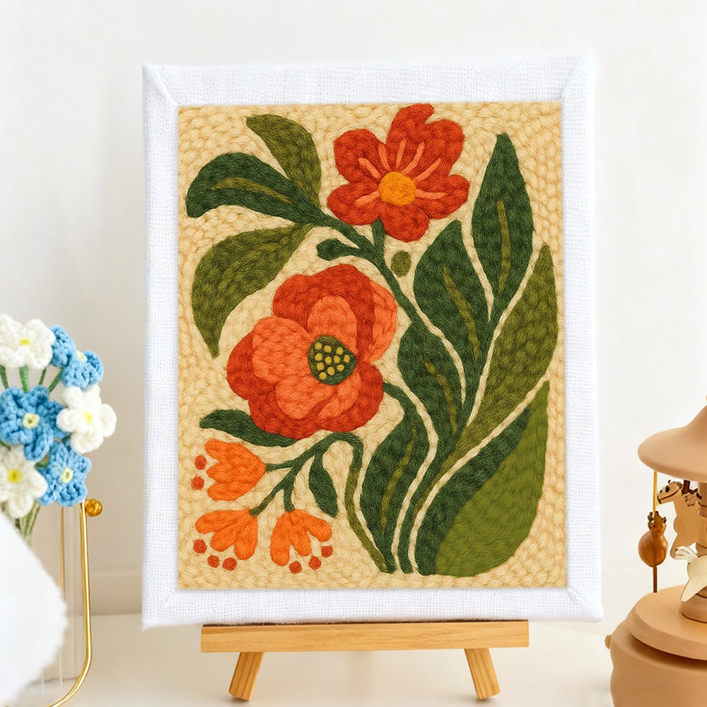 Floral Punch Needle Embroidery Kits