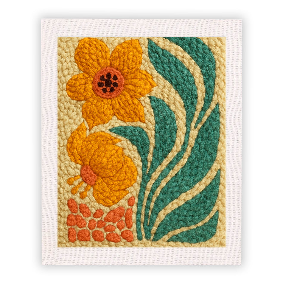 Floral Punch Needle Embroidery Kits