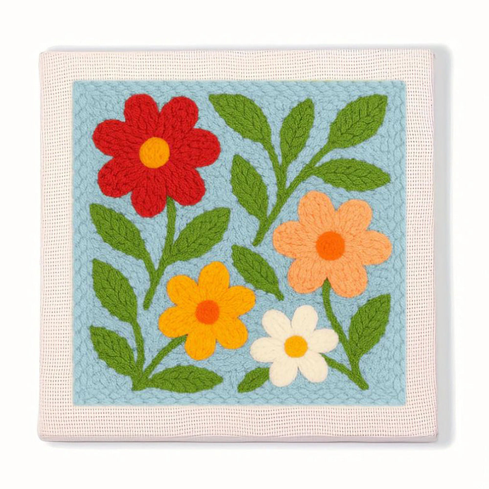 Mixed Color Blooms Punch Needle Embroidery Kits