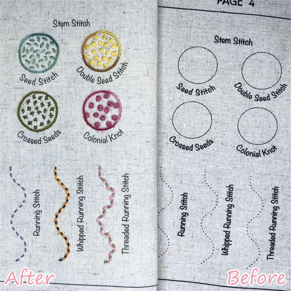 New Creative Fabric Embroidery DIY Embroidery Cross Stitch Book