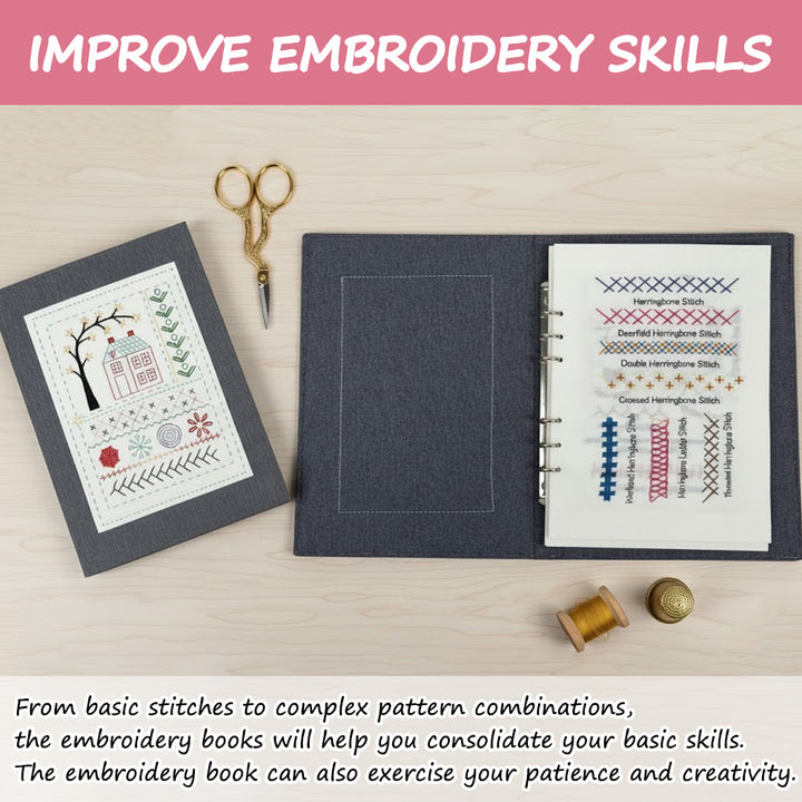 New Creative Fabric Embroidery Diy Embroidery Loose-Leaf Cross Stitch Book