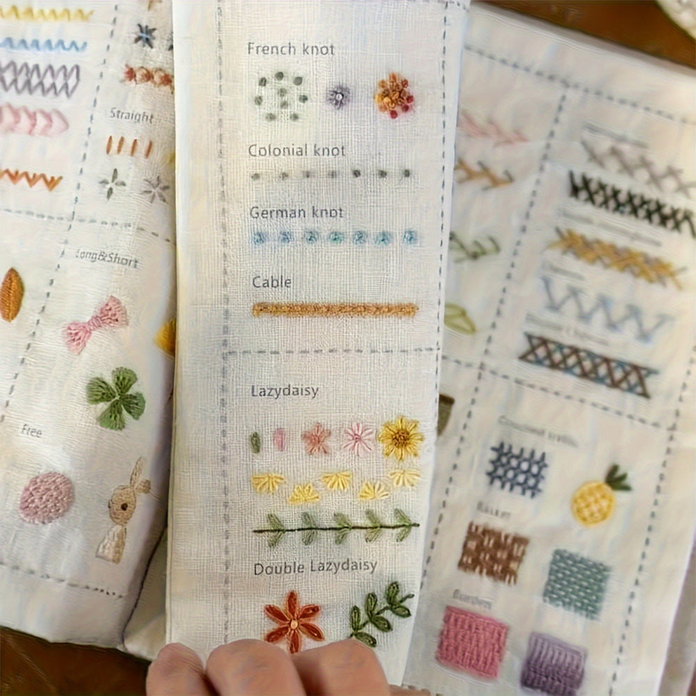 New Creative Fabric Embroidery Diy Embroidery Loose-Leaf Cross Stitch Book