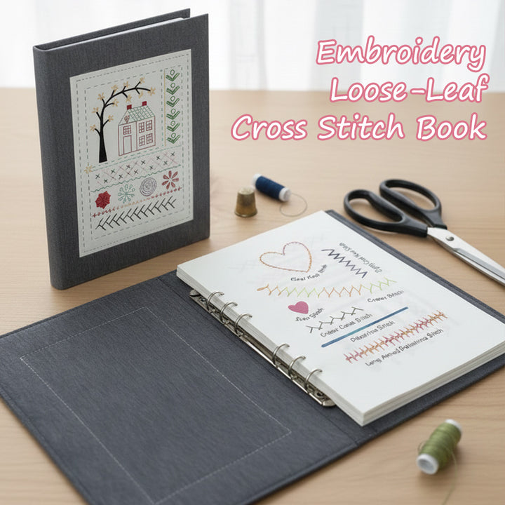 New Creative Fabric Embroidery Diy Embroidery Loose-Leaf Cross Stitch Book