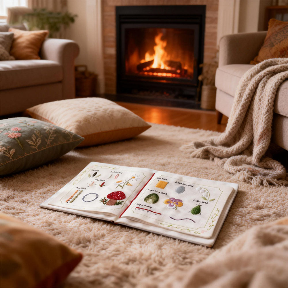 Creative Fabric Diy Embroidery Floral Motifs Cross Stitch Book