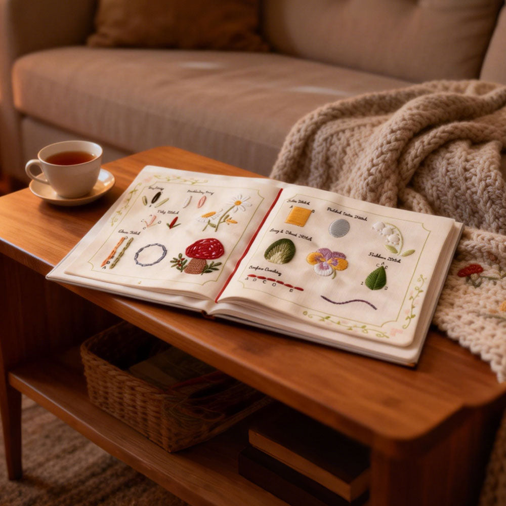 Creative Fabric Diy Embroidery Floral Motifs Cross Stitch Book