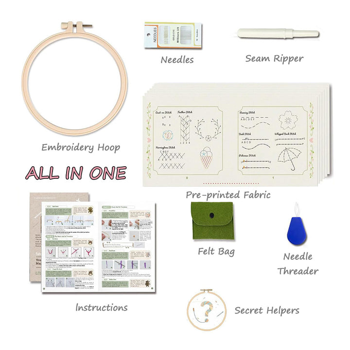 Creative Fabric Diy Embroidery Floral Motifs Cross Stitch Book