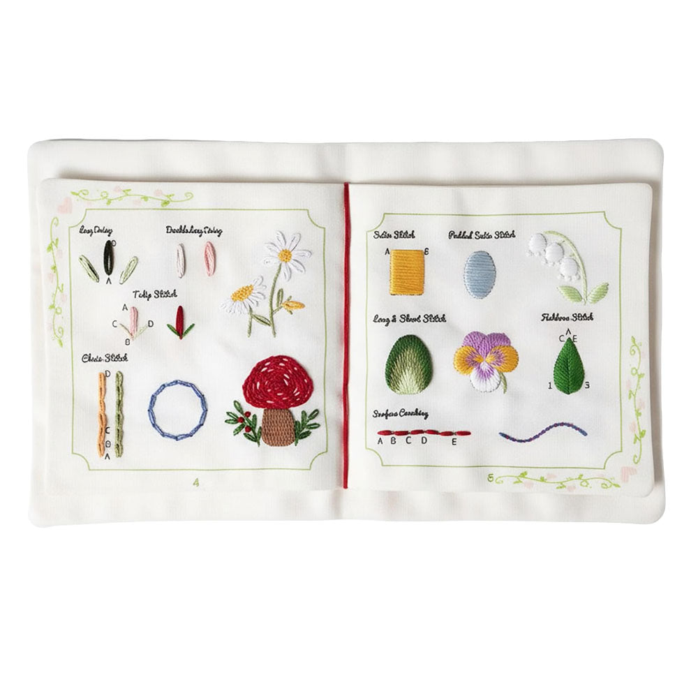 Creative Fabric Diy Embroidery Floral Motifs Cross Stitch Book