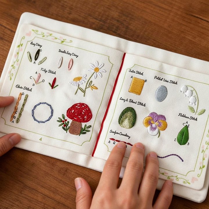 Creative Fabric Diy Embroidery Floral Motifs Cross Stitch Book