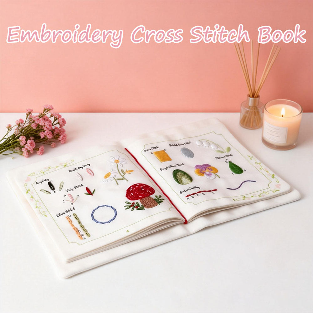 Creative Fabric Diy Embroidery Floral Motifs Cross Stitch Book