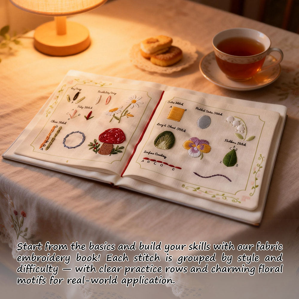 Creative Fabric Diy Embroidery Floral Motifs Cross Stitch Book