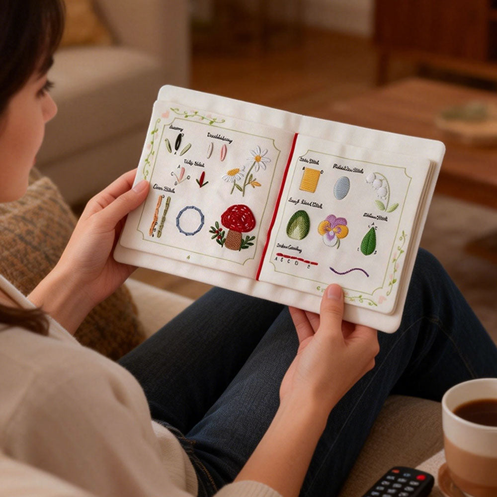 Creative Fabric Diy Embroidery Floral Motifs Cross Stitch Book