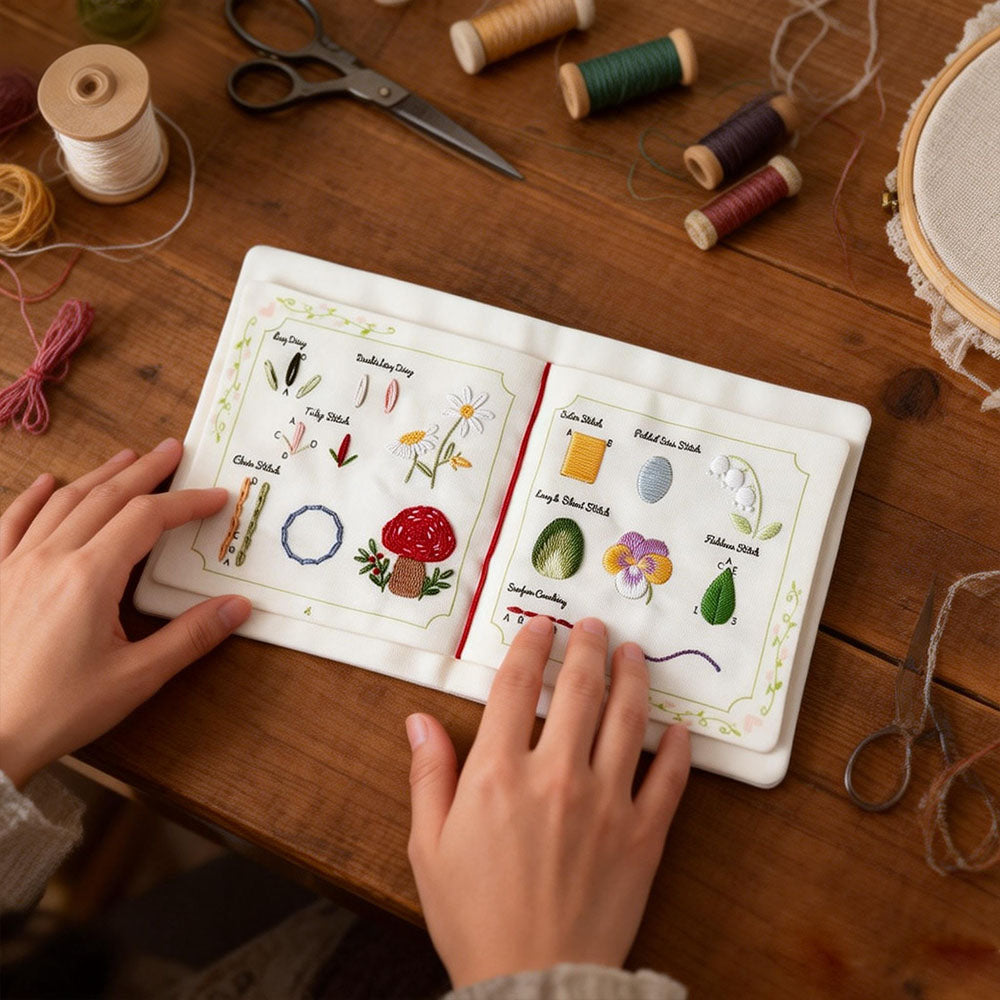 Creative Fabric Diy Embroidery Floral Motifs Cross Stitch Book