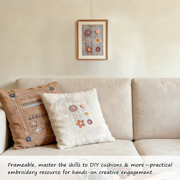 Artisanal Fabric Embroidery Motifs Cross Stitch Book