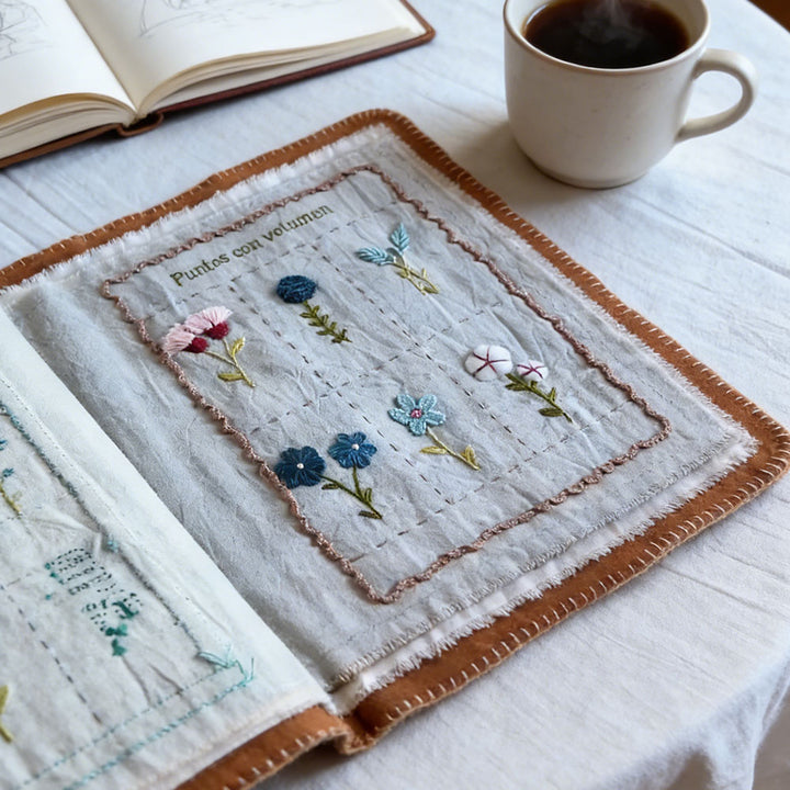 Artisanal Fabric Embroidery Motifs Cross Stitch Book
