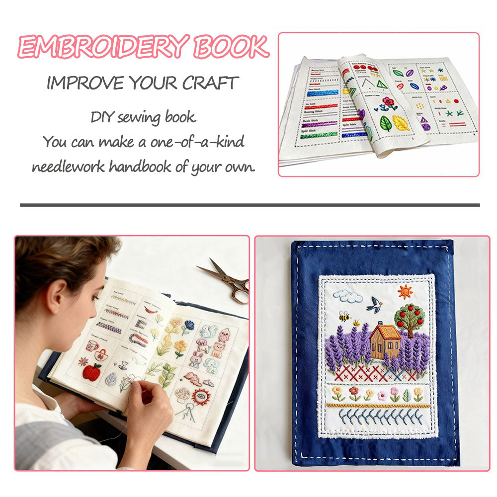 Beginner Fabric Embroidery DIY Practice Book Cross Stitch Book
