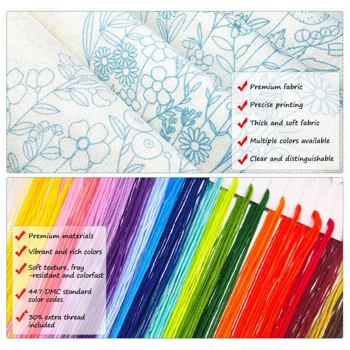 Beginner Fabric Embroidery DIY Practice Book Cross Stitch Book