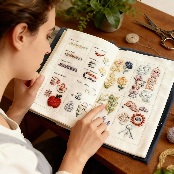 Beginner Fabric Embroidery DIY Practice Book Cross Stitch Book