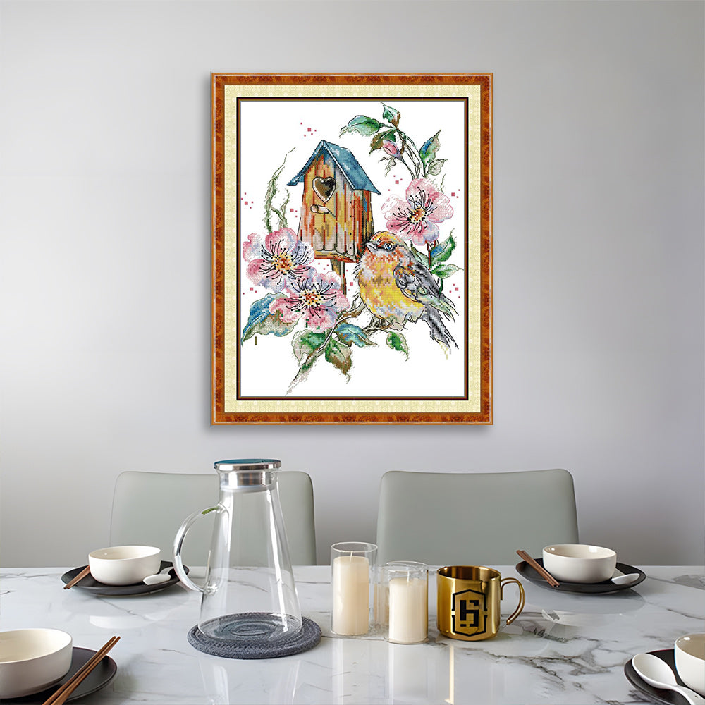 Bird's Nest Wreath Cross Stitch Kits