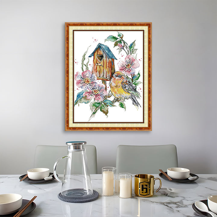 Bird's Nest Wreath Cross Stitch Kits