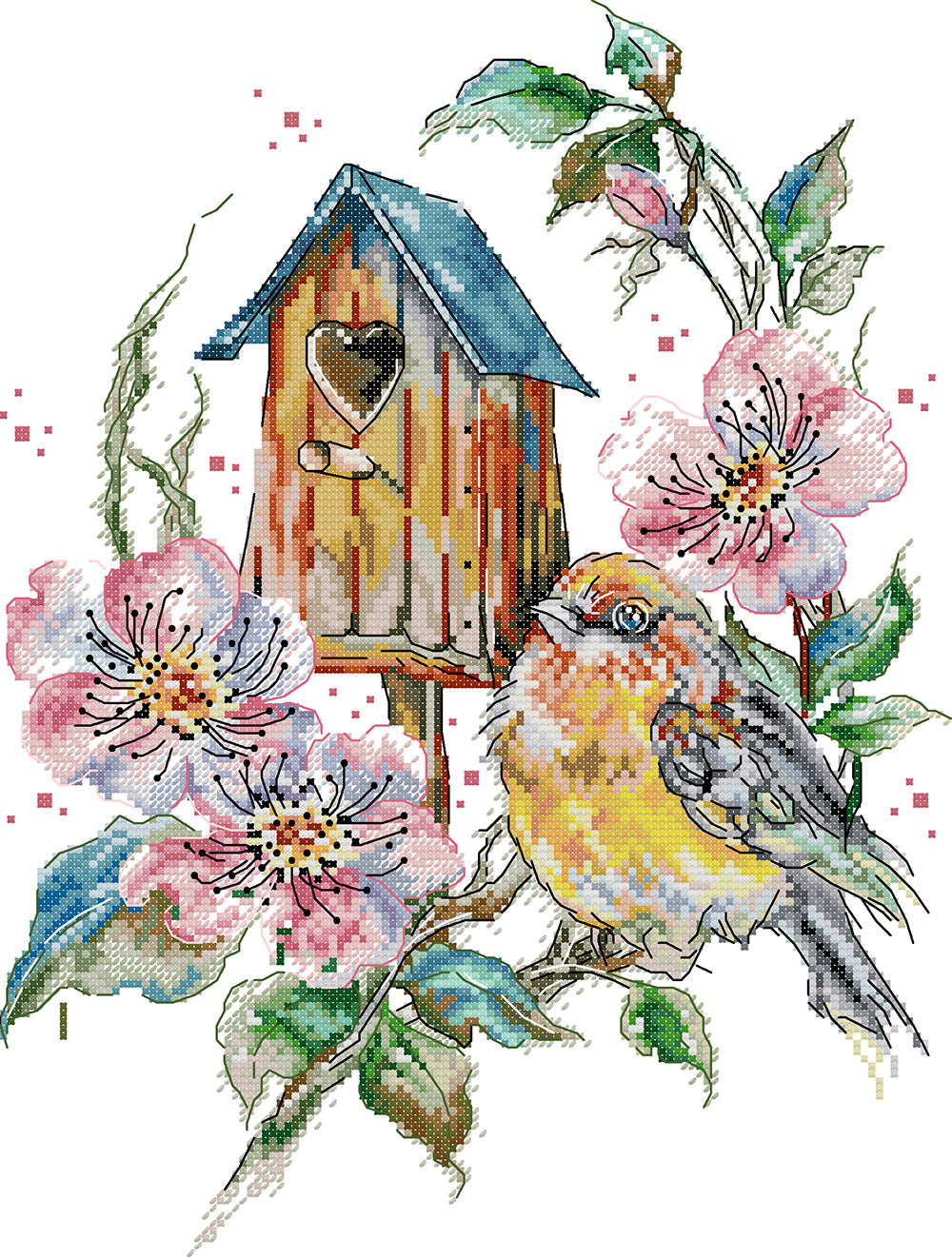 Bird's Nest Wreath Cross Stitch Kits